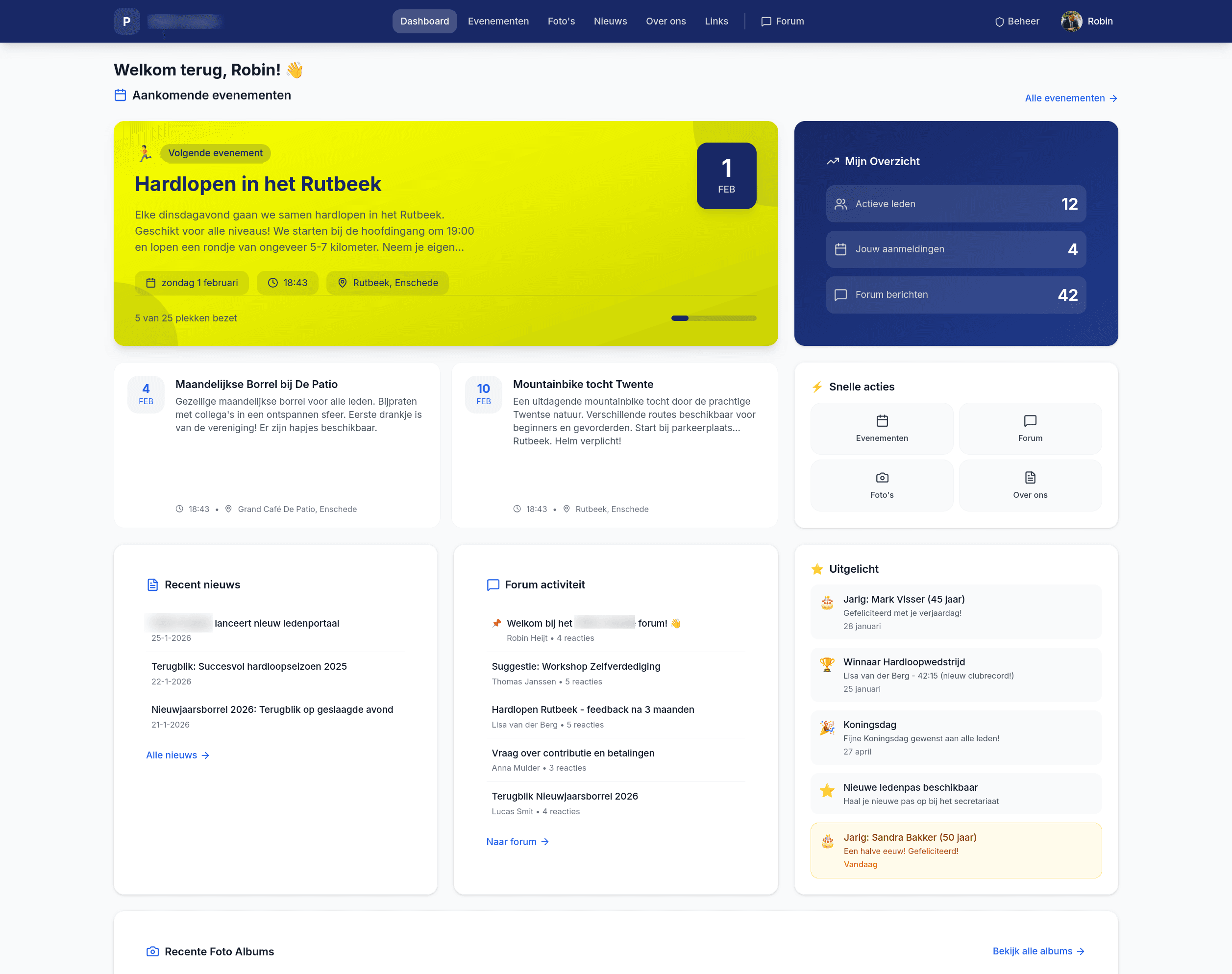 Ledenportaal medewerkersvereniging